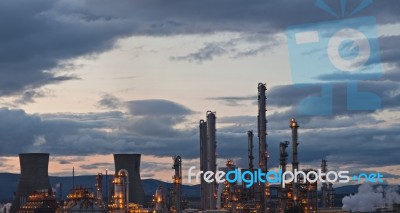 Grangemouth Oil Refinery Complex Stock Photo