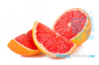 Grapefruit Isolated On The White Background Stock Photo