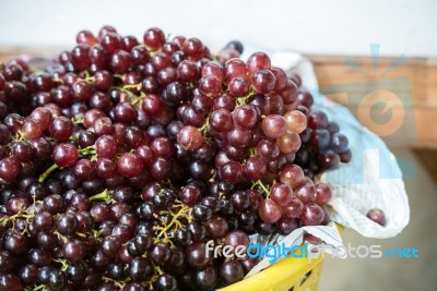 Grapes In Fresh Market Stock Photo