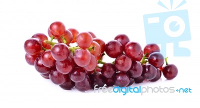 Grapes Isolated On Over White Background Stock Photo