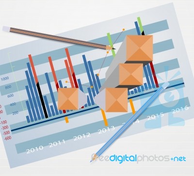 Graph And Shape Display Stock Image