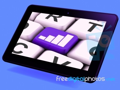 Graph Key Tablet Means Data Analysis Or Statistics Stock Image