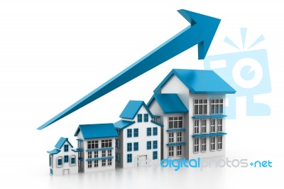 Graph Of Housing Market Stock Image