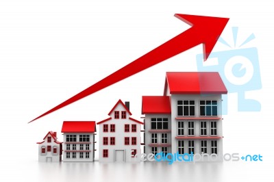 Graph Of Housing Market Stock Image