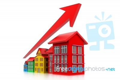 Graph Of Housing Market Stock Image