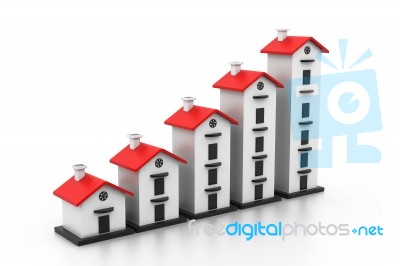 Graph Of Housing Market Stock Image