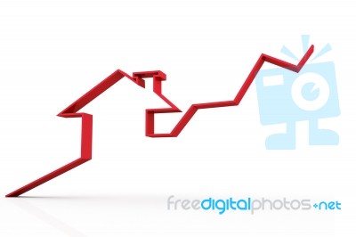 Graph Of The Housing Market Stock Image