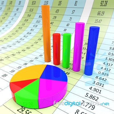 Graph Report Indicates Diagram Charts And Analysis Stock Image