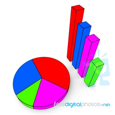 Graph Report Indicates Finance Business And Data Stock Image