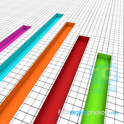 Graph Report Indicates Graphs Profit And Data Stock Image