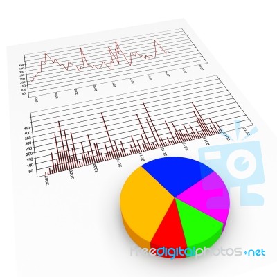 Graph Report Means Biz Trade And Diagram Stock Image