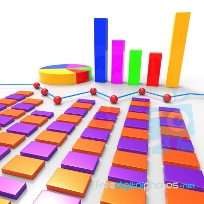 Graph Report Means Finance Data And Information Stock Image