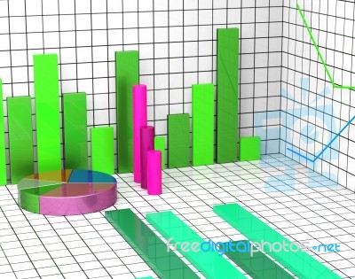 Graph Report Means Trend Financial And Profit Stock Image