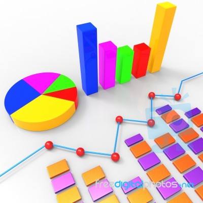 Graph Report Represents Trend Graphics And Finance Stock Image