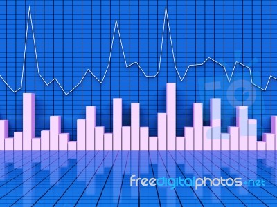 Graph Report Shows Infograph Finance And Graphic Stock Image