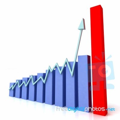 Graph Shows Budget Against Actual Stock Image