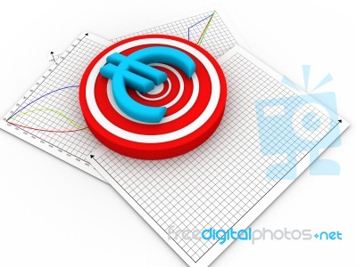 Graph With Euro Symbol Stock Image