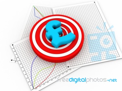 Graph With Pound Symbol Stock Image