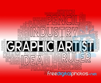 Graphic Artist Indicates Creative Illustrative And Artists Stock Image