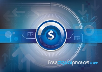 Graphic Background Of Digital Technology Stock Image