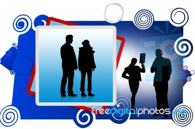 Graphic Couple Stock Image