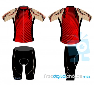 Graphic Cycling Vest Sports T-shirt Stock Image