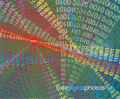 Graphic Depicting Binary Data Stock Image