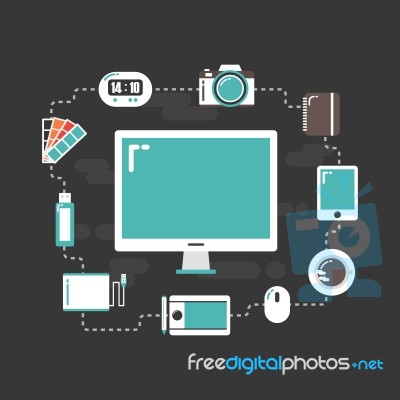 Graphic Designer Gadget Stock Image