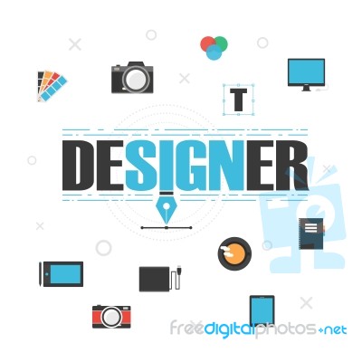 Graphic Designer Gadget Stock Image