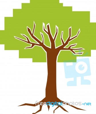 Graphic Tree Stock Image