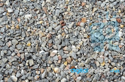 Gray Gravel Stone For Background Texture Stock Photo