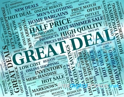 Great Deal Showing Best Deals And Transactions Stock Image