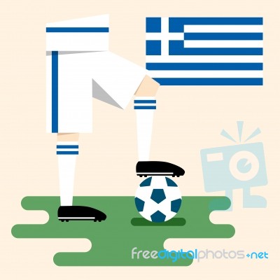 Greece National Soccer Kits Stock Image