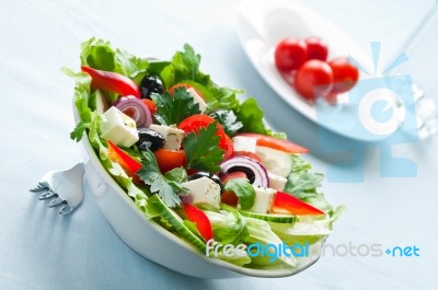 Greek Salad Stock Photo