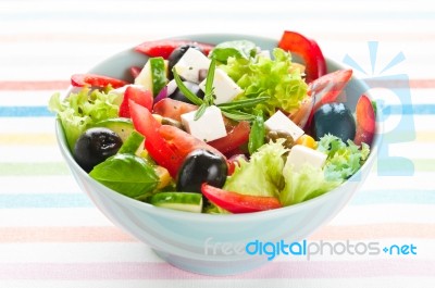 Greek Salad Stock Photo