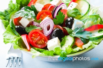 Greek Salad Stock Photo