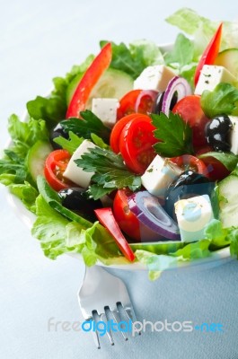 Greek Salad Stock Photo