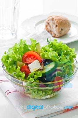 Greek Salad Stock Photo