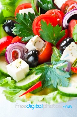 Greek Salad Stock Photo