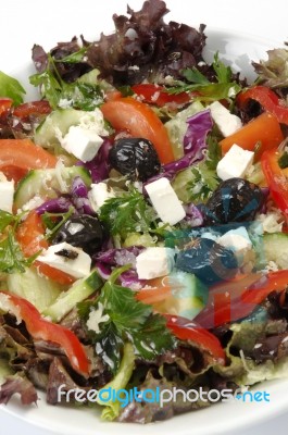 Greek Salad Stock Photo