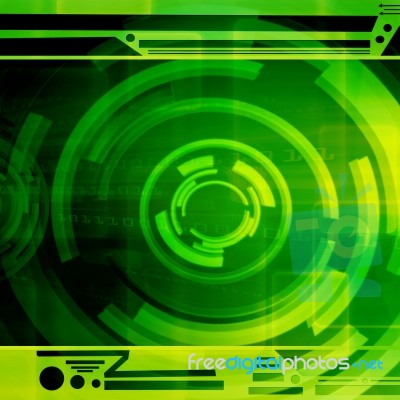 Green Abstract Technology Background Stock Image