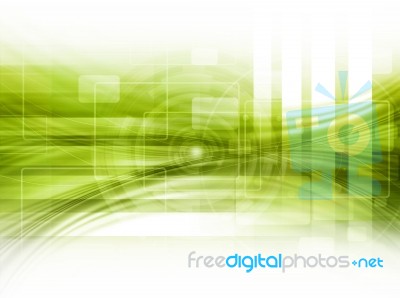 Green Abstract Technology Background Stock Image