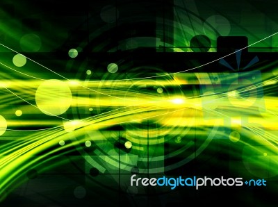 Green Abstract Technology Background Stock Image