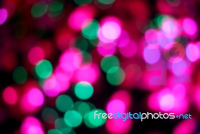 Green And Pink Bokeh For Events And Christmas Stock Photo