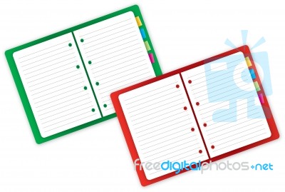 Green And Red Notebook Stock Image