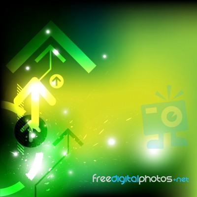 Green Arrow Abstract Design Stock Image