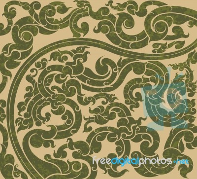 Green Art Pattern Stock Image