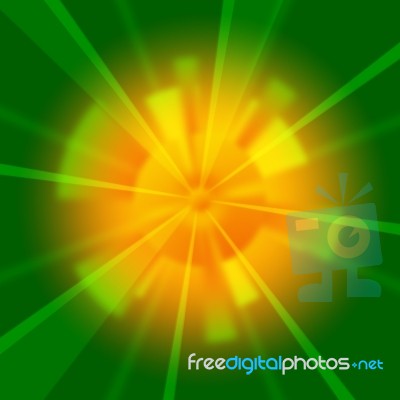 Green Beams Background Shows Shining And Rays
 Stock Image