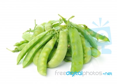 Green Beans Isolated On White Background Stock Photo