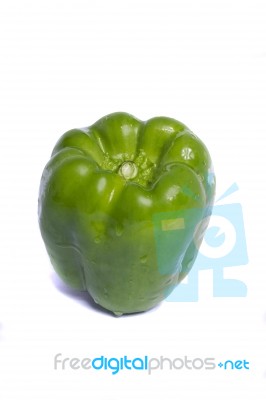 Green Bell Pepper Stock Photo